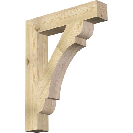 Ekena Millwork Olympic Block Rough Sawn Bracket, Douglas Fir, 6"W x 34"D x 42"H BKT06X34X42OLY05RDF